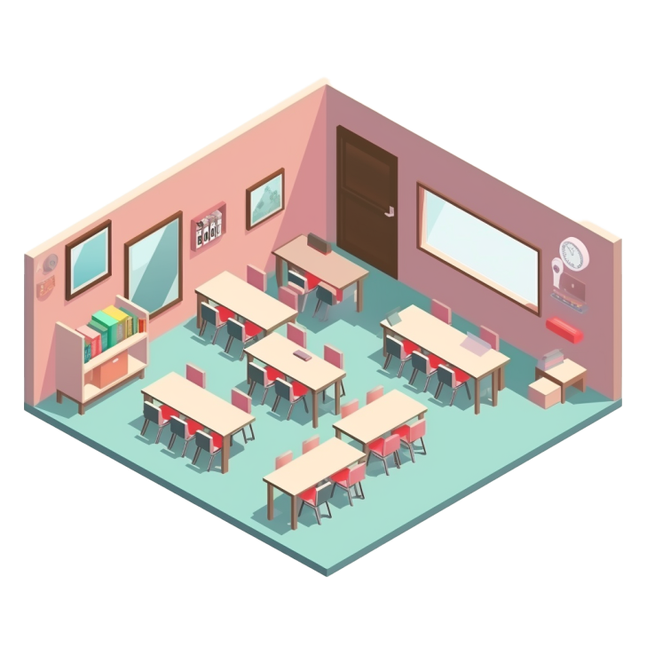 ose square 3D isometric of inside a classroom 719689ce 1c0e 43f0 b397 bd2f72958da8